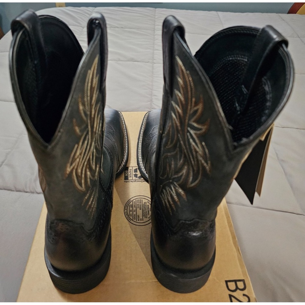 Ariat® (Men's 10.5 D) Sport Western Square-Toe Cowboy Boot, Black/Deertan - $190 - Picture 7 of 12